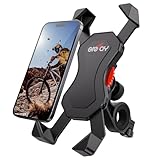 Grefay Fahrrad Handyhalterung Universal Motorrad Handy Halterung für iPhone 17 16 15 14 Pro Max Plus, Air, SE, 13 12 Pro Max Mini, 11 Pro Max, Xs, XR, Samsung S24, Smartphone mit 360° Drehbar