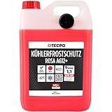 TECPO Kühlerfrostschutz rot G12+ Antifreeze -40°C Frostschutz rosa Kühlmittel (1x 5 Liter)