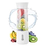 Tragbarer Mixer, 500 Ml Smoothie Maker Maker Cup mit 6 Edelstahlblättern, Hochgeschwindigkeitsmotor, 22.000 U/Min, Batterieanzeige, Li -Batterie 4000mah