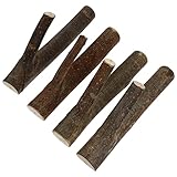 Cabilock 4 Stück Asthaken Haken für Pflanzenaufhänger goldener handtuchhalter Eingang Land rustikale wandhaken Handgemachte Wandhaken Hutablage aus Holz natürliche Kleiderhaken hölzern