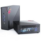 NiPoGi AM06 PRO Mini PC, АMD Ryzen 7 5825U(8C/16T, bis zu 4,5 GHz), 16GB DDR4 512GB M.2 SSD Mini Desktop Computer WiFi 6, BT 5.2, Dual-LAN, DP/HDMI 2.0/Type-C 4K UHD Triple Display für Spiele/Büro.