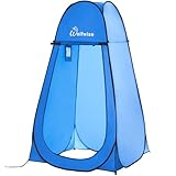 WolfWise Portable Pop Up Privacy Shower Tent Geräumige Umkleidekabine für Camping Wandern Strand Toilette Dusche Badezimmer X Large Blau