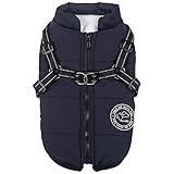 Savlot Hundejacke Winterweste Jacken Hundemantel Hundepullover Haustier Skifahren Kostüm Ärmellose Baumwolle Gepolsterte Weste Mit Brustgurt Gurt