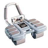 Bauchmuskel-Roller – Bauchmuskeltrainer, automatischer Rückprall-Bauchroller, 4-Rad-Bauchtrainer, Kern-Trainingsgerät, für Fitness, Krafttraining, Heimtraining