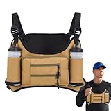 Herren Brusttasche Brusttasche | Aufbewahrungstasche mit mehreren Taschen Westentasche Brusttasche - Sport-Utility-Brusttasche mit großer Kapazität, verstellbar zum Klettern, khakis, verwijzen naar de