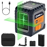 Kreuzlinienlaser, CIGMAN Kreuzlaser Grün Selbstnivellierend Laser Wasserwaage, USB-Aufladung, Wiederaufladbarer Batterie, 30M Arbeitsbereich Linienlaser, PulsModus, IP54 für Baustellen, DIY (CM-G02)