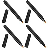 Parliky 4 Stück Geldscheinprüfer Stift mit Schräger Spitze Langlebiger Falschgeld erkennungsmarker aus Robustem Kunststoff Tragbarer Geldprüfstift für Einfache Echtheitsprüfung Unterwegs