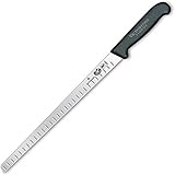 Victorinox, coltello da salmone Fibrox con lama alveolata in acciaio inox, nero, standard
