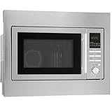 Bomann® Einbaumikrowelle mit Grill und Heißluft | 60cm | 900W Mikrowelle | 1100W Grill | 2500W Heißluft | inkl. Grillrost und Drehteller | 25L Einbau Mikrowellengerät | MWG 2216 H EB inox