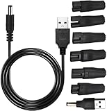RUNCCI-YUN 5V USB Netzkabel Kabel Rasierer Ladegerät Ersatz-Netzteil-Ladegerät Rasierer-Ladekabel-Set, USB Adapter Set, für eine Vielzahl von elektrischen Haarschneidern, Rasierern