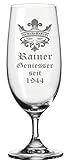 Bierglas, personalisiert, mit Namen, für Geniesser, Einzigartige Biergläser für Anlässe, Biertulpe mit individueller Gravur
