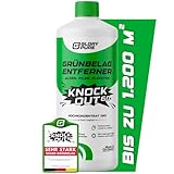 GLORYPURE Grünbelag-Entferner KNOCK OUT 60 | Hochkonzentrat bis zu 1.200 m², extrem starker Wirkstoff, effektiv gegen Algen & Flechten | Terrasse, Gehwege, Fassaden, Camper | Der stärkste seiner Art