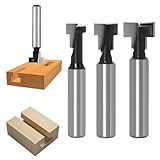 3 GrößEn T Nut FräSer,Legierter Kohlenstoffstahl NutfräSer,T Shirt Holzbearbeitung FräSer,FräSer FüR OberfräSe Bohrer,FüR Router-Holzbearbeitung,Holzbearbeitungswerkzeug-Bohrer,Schlitzmaschine