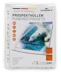Durable Prospekthüllen (Klarsichthüllen A4 Premium extra stark, 0,08mm) 100 Stück, glasklar, 267619