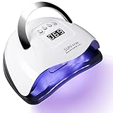 220W Nageltrockner UV LED Nagellampe Lampe für Nägel Gelnägel 57 Teilig LED/UV Lampe Tragbarer Nagelwerkzeuge mit 4 Timer, Auto-Sensor,Nailart Tools Aushärtungswerkzeug für Fingernagel/Zehennagel