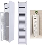 Lucn Kleiner Badezimmer-Eckschrank mit Türen und Regalen, schmales Waschbecken für Wohnzimmer, Küche, Flur, 81 x 16 x 16 cm