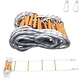 Schwer Entflammbare Sicherheits 8M Feuerfeste Rettungsleiter,Flammhemmende Feuerwehrleiter Für Den Einsatz Im Notfall,Tragbar Für Notfälle,Für 3-4-Stöckige Häuser,Balkone,Von Bis Zu 200 Kg