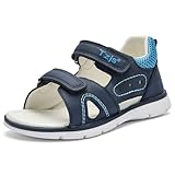 TZJS Jungen Sandalen Kinder Mode Offene Zehe Sommer Sandalen Outdoor Bequeme Strandschuhe (Marineblau 23)