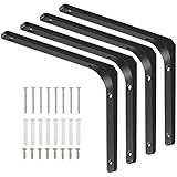 Faankiton 4 Stück Regalhalterung Maximale Tragkraft 70kg, Winkel Regal mit Schrauben, Multifunktionale Metallwinkel 90 Grad für Wandhalterung Regal, Regalhalterung (200x250 mm)