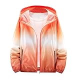 Dmmtot Herrenjacke, LSF 50+, Sonnenschutz, Langarm, Kapuzenjacke, Farbverlauf, Mäntel, Angeljacken, Reißverschlusstaschen, Fahrradjacke, dünn, leicht, Wandern, Sport, Trainingsjacke, Größe L-4XL,