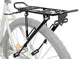 Fahrrad Gepäckträger aus Aluminium, ONE-4-ALL von M-WAVE, verstellbar für 20' - 29', flexible Befestigung, Schwarz