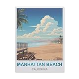 1000 Teile Puzzle Für Erwachsene Und Kinder，Manhattan Beach Kalifornien，Stressabbau Herausforderung Bodenpuzzle DIY Home Wanddekoration（75x50cm）-IB65