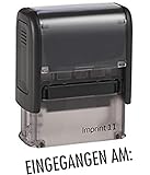 Selbstfärber Imprint/Lagertext – EINGEGANGEN AM: - von Kaufhaus2010 - Lagertextstempel zur Kennzeichnung von Dokumenten 37 mm lang