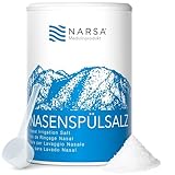 NARSA Nasenspülsalz für Nasendusche | 200 Portionen Vorteilspackung | 375g in nachhaltiger XXL Dose inkl. Dosierlöffel | Nasensalz I ohne Rieselhilfen | Salz für Nasenspülung