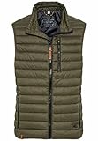 camel active Herren leichte Steppweste ohne Kapuze Olive-Braun, menswear-54