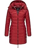 MARIKOO Damen Winter Steppmantel Abendsternchen Dark Red Gr. M