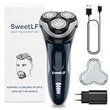 SweetLF [2025 New] Rasierer Herren Elektrisch mit Präzisionstrimmer Bartschneider Nass- & Trockenrasierer Elektrorasierer IPX7 Wasserdicht & Leistungsanzeige