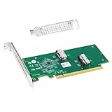 NFHK Adapter PCIE5.0 PCI-Express 16x zu Dual MCIO 8i Mini Cool Edge IO SFF-TA-1016 VROC Adapter für Mainboard SSD Grafikkarte