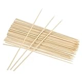JDXun 100 Stück Grillspieße aus Bambus, lange Holzspieße Bambusspieße zum Aufspießen von Fleisch, Gemüse und Früchten, 20cm x 3mm