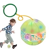Blinkender Sprungball, Knöchel-Sprungball für Kinder - Knöchel-Sprungball-Springseil,Light Flash Sports Bunter Fitnessball Indoor Outdoor Spielspielzeug für Kinder ab 3 Jahren