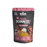 Bosch Freshe Schnauze, Huhn mit Reis und Karotten 8 x 250 g, Schonend Dampfgegartes Nassfutter für Hunde, Vollwertiges Alleinfuttermittel mit hohem Fleischgehalt, 8 x 250 g Hundenassfutter