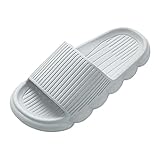 Générique Hausschuhe für Damen, Sommer, bequem, leicht, Dusche, Grey 3, 41 EU