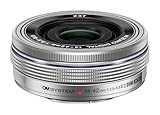 OM SYSTEM M Zuiko Digital 14-42mm F3.5-5.6 EZ Objektiv, Standardzoom, geeignet für alle MFT-Kameras (Olympus OM-D und Pen Modelle, Panasonic G-Serie), Silber
