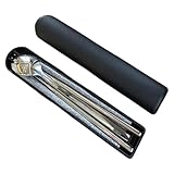 Xistuoz Wiederverwendbares Reisebesteck-Set, Edelstahl, Reiseutensilien-Set, Camping, Kochen, bequemes Besteck für Picknick, Schule, Zuhause