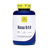 YAMAMOTO Nutrition, BCAA 8:1:1 200 Tabletten, Nahrungsergänzungsmittel aus Verzweigtkettigen Aminosäuren mit Vitamin B1 und B6, Supplement für Sportler