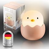 MegaLight LED Nachtlicht Kinder | Nachtlicht Baby ohne verschluckbare Kleinteile | Stilllicht dimmbar Touch | Nachtlampe USB Aufladung | Eggy Egg