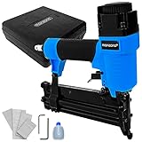 MONZANA® Drucklufttacker 2in1 1/4' 7,5bar Füllstandsanzeige Koffer inkl. Klammern und Nägel Druckluftnagler Klammergerät
