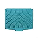 NbgrvB Abtropfgestell für Küchenspüle mit Ablauflippe für Geschirr, Gläser, Töpfe, Pfannen, langlebiges, hitzebeständiges, wasserdichtes Silikonmaterial, 40 x 33 cm, groß und kompakt, einfache