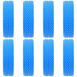 Holibanna Silikon Gepäckrollenabdeckungen 8 Stück Geräuscharm Rollenschutz für Familienreisen und Outdoor Gepäck