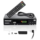 PremiumX Satelliten-Receiver HD 520SE FTA Digital SAT TV Receiver DVB-S2 FullHD HDMI SCART 2X USB Multimedia-Player, Astra Hotbird vorprogrammiert