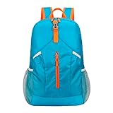 Outdoor-Sport-Rucksack, faltbar, Aufbewahrungstasche, leichte Reisetasche, große Kapazität, leichter Rucksack für Damen, himmelblau, Einheitsgröße