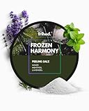 frihed.® Saunasalz Frozen Harmony - Hochwertiges Peelingsalz mit Lavendel-Minze-Menthol Duft - Ideal nach Sauna, Dusche & Dampfbad - 200g