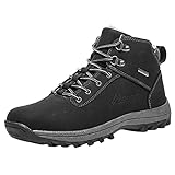 Mode Winterschuhe Outdoor Herren Stiefel Sport Schnürschuhe Warmhalten Bergsteigen Herrenstiefel Schuhe Herren Wasserdicht 48 (Black, 42)