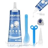 WEILAOK Schmucksteinkleber, Rhinestone Glue, Schmuckkleber Extra Stark Transparent, Schmuckkleber Geeignet für die Schmuckherstellung und -Reparatur, 100 ml