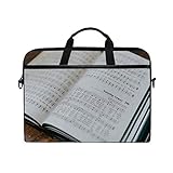 FANTAZIO Offene Notenbuch-Laptoptasche, Schultertasche, Kuriertasche, Tasche für 35,6 cm (14 Zoll) 15 Zoll Laptoptasche Laptop Aktentasche