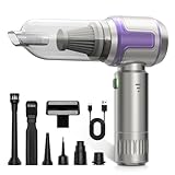 Handstaubsauger, 16KPA Akku Handstaubsauger Stark, 3 in 1 100000 U/min Mini Handstaubsauger Kabellos mit Bürstenloser Motor, Wiederaufladbarer Handsauger Für Auto, Küche, Haus & Tierhaar Reinigung